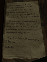 Johnathan baker's letter