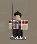 Robloxia's Civilian. Its weapons are a Shotgun and a Linked Sword. The loadout also cannot be changed.
