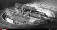 Concept art of Train on Turntable.