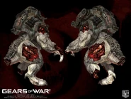 Modelo de las heridas letales de un Brumak (por detrás)