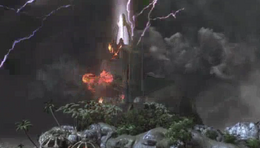 La Barrera siendo destruida