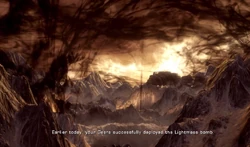 Mountains collapsing.