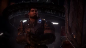 Cpl. Santiago at Chap's Aspho Gas Station after fueling Laverne