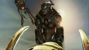 Queen Myrrah seeing Marcus Fenix for the first time since Operation Hollow Storm.