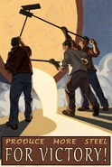 Steel Production Propaganda Poster