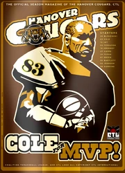 The front cover for a Hanover Cougars Magazine.