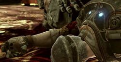 Michaelson lying dead in his office.