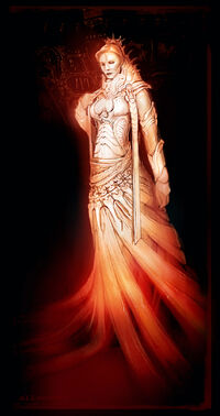 Geist Allmother/Queen Myrrah concept art.