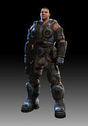 Cole in Cadet Armor.