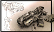 Arte Conceptual de la Hammerburst para Gears of War