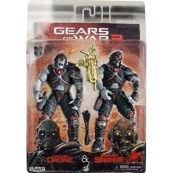 NECA Gears of War Headshot Locust Drone Exclusive Action