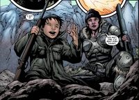 Jasi y Bernie cazando cabras en las afueras de Anvegad