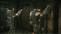 Kilo checking their ammo before heading to the museum