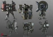 Seungjin-woo-fortificationsentry-concept-005-a.jpg (560 kB) Modelos de varios Centinelas. Nótese el modelo de un tercer centinela que no apareció, posiblemente una versión alterna de un Centinela Incendiario