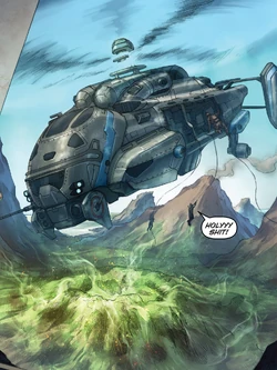 Tak leaving Pahanu after extracting Scorpio Squad.