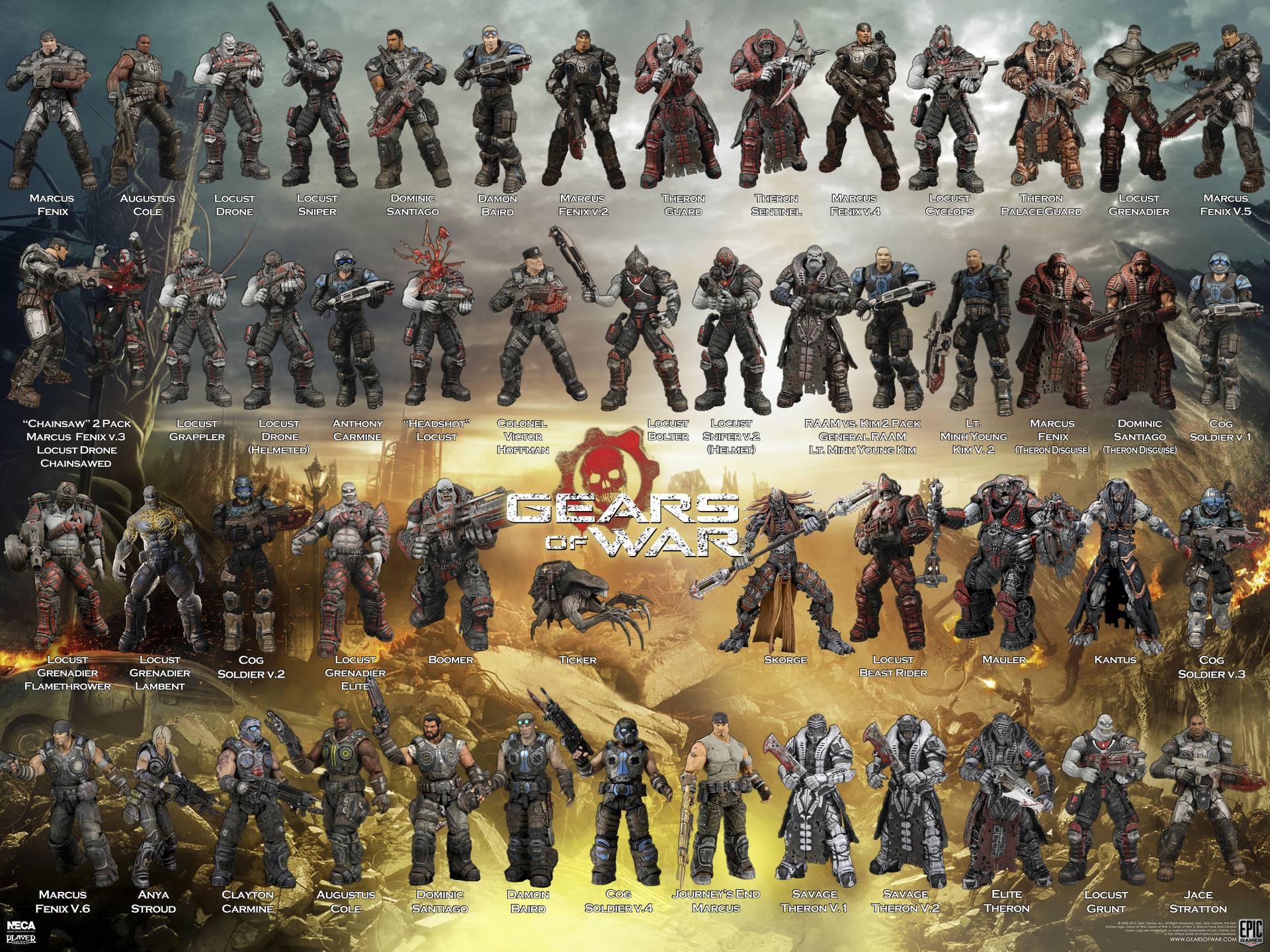 Choose your own Gears of War Mystery Minis Loose Figures 