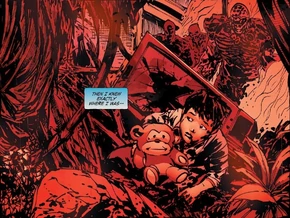 Jace Stratton hiding from Locust Drones in his home.