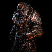 Armor worn by a Theron Sentinel.