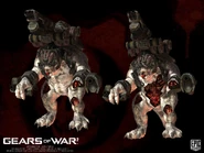 Modelo de las heridas letales de un Brumak (por enfrente)