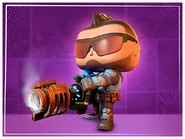 Fahz usando un Cañón Criogénico en Gears Pop!.