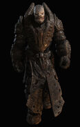 RAAM's custom-made Theron Armor to befit his massive size.