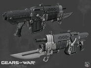 Pre-modelo de la Lancer Retro para Gears of War 3