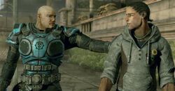 Minh telling Jace he needs to leave with the convoy.