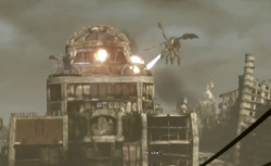 Griffin Tower under attack from  and her .