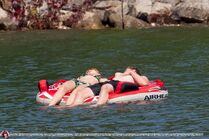 Bella-thorne-Bristan-floating-on-water