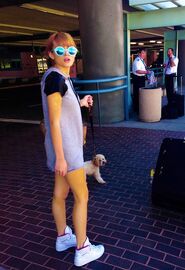 Bella-thorne-walking-the-dog-weird-shades