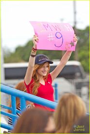 Bella-thorne-holding-banner