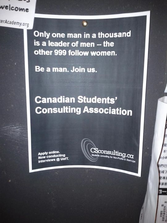 CSconsulting posts sexist posters on college campuses