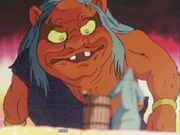 Sizeshifting in the  in the 1985 anime.