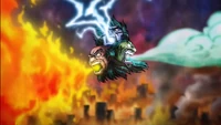 An image of an awakened Mai-Kubi using their elemental breaths