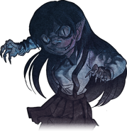 Transparent image of her Yokai form in CR Hakaba Kitarō.