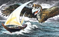 Mizuki's illustration of the Roc bird