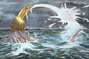 Mizuki's illustration of Sea Serpent.