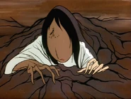 A witch disguising as Iwako in the 1971 anime.