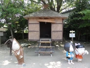 GeGeGe House (with Nezumi-Otoko, Kitarō, Medama-Oyaji & Neko-Musume) at Shigeru Mizuki Road.