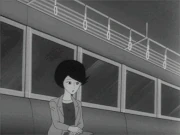 Rokuro-Kubi scaring humans in the 1968 anime.