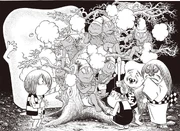 Saci-Pererê as they appear in GeGeGe no Kitarō: Yōkai 100 Battles.