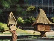 GeGeGe House and a  in the 1996 anime adaptation.