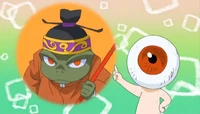 Medama-Oyaji identifying Gion-Ō in the 2007 anime.