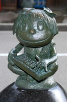 Soroban-Kozō statue at Shigeru Mizuki Road