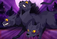 Cerberus as they appear in GeGeGe no Kitarō: Yōkai Yokochō