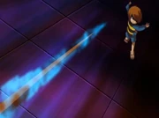 Kitarō using the Hair Spear in the fifth anime.