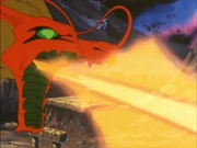 Fire breath attack in the 1985 anime adaptation.