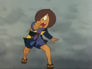 Kitarō's levitation in the 1971 anime.