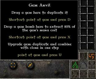 Helpful Information is in Gem Anvil description