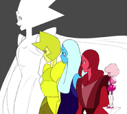 Yellow Diamond lined up with the rest of the diamonds.